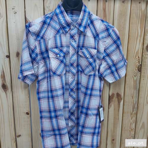 Part Number : 286353403 MEN S RZR PLAID S/S SHIRT  BLU  - PEÇA POLARIS